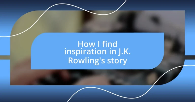 How I find inspiration in J.K. Rowling’s story