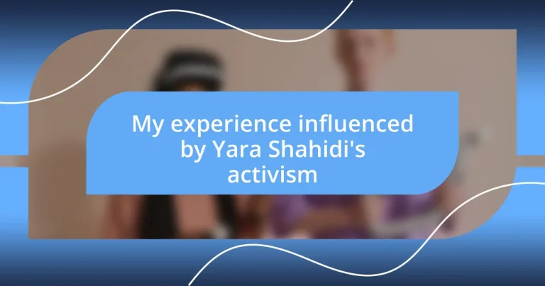 My experience influenced by Yara Shahidi’s activism