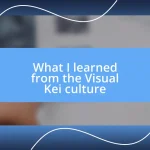 What I learned from the Visual Kei culture